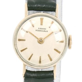 ジラールペルゴ(GIRARD-PERREGAUX)の【GIRARD-PERREGAUX】ジラール・ペルゴ 5819845 ステンレススチール×レザー ゴールド 手巻き レディース シルバー文字盤 腕時計(腕時計)