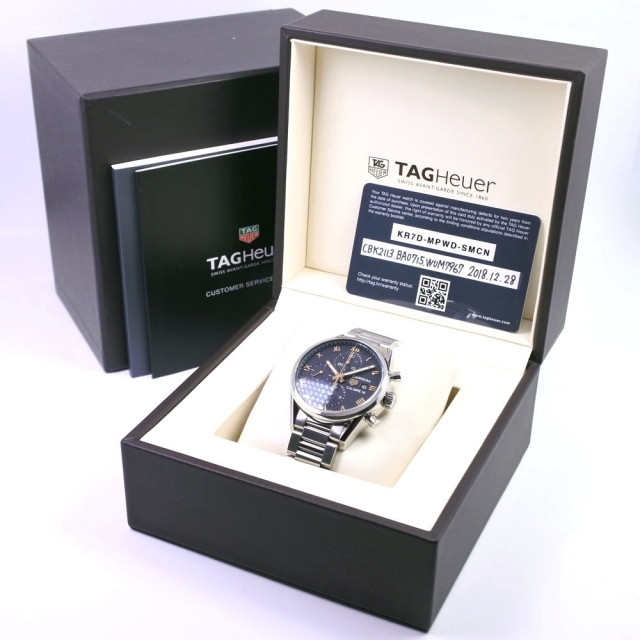 【TAG HEUER】タグホイヤー カレラ キャリバー16 日本限定400本 SS CBK2113.BA0715 ステンレススチール 自動巻き  クロノグラフ メンズ 黒文字盤 腕時計