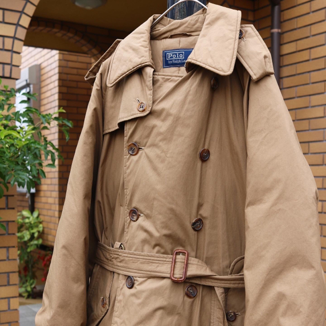 POLO RALPH LAUREN(ポロラルフローレン)のpolobyralphlauren trench down coat 90s メンズのジャケット/アウター(トレンチコート)の商品写真