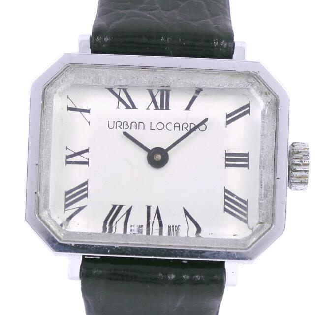 【Uruban Locarno】ウルバンロカルノ ステンレススチール×レザー 手巻き レディース 白文字盤 腕時計