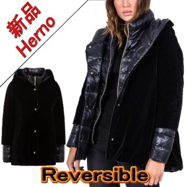 HERNO(ヘルノ)の●新品/正規品●  HERNO ダウン+ベルベット タッチ ダウン Jacket レディースのジャケット/アウター(ダウンジャケット)の商品写真