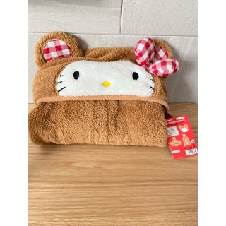 ハローキティ(ハローキティ)のキティちゃんフード付きブランケット　きてぃー♡様専用(おくるみ/ブランケット)