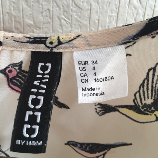 H&M(エイチアンドエム)の＊H&M 鳥柄トップス＊ レディースのトップス(カットソー(半袖/袖なし))の商品写真