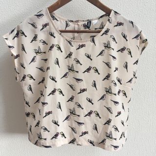 エイチアンドエム(H&M)の＊H&M 鳥柄トップス＊(カットソー(半袖/袖なし))