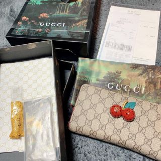 グッチ(Gucci)のGUCCI 財布 長財布 red サクランボ(長財布)