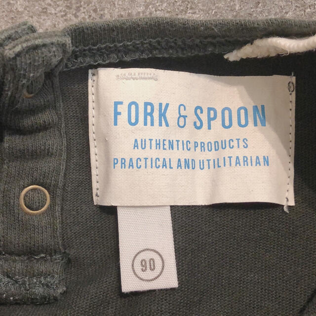 URBAN RESEARCH DOORS(アーバンリサーチドアーズ)のfork&spoon*アーバンリサーチドアーズ*ロングTシャツ*グリーン*90 キッズ/ベビー/マタニティのキッズ服男の子用(90cm~)(Tシャツ/カットソー)の商品写真