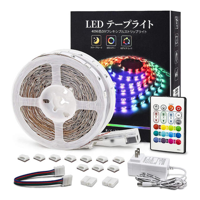 人気の製品 LEDテープライトS 工事用仮設LED照明 10mスターターキット SW21-06