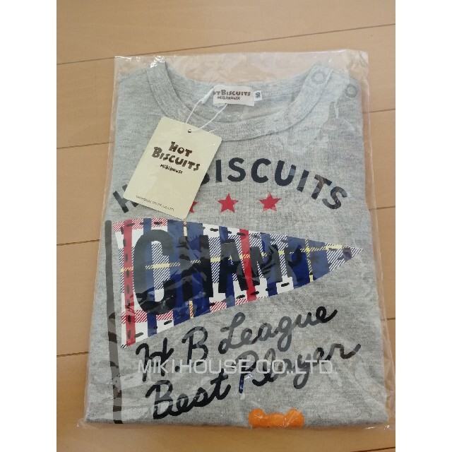 HOT BISCUITS(ホットビスケッツ)の新品　ホットビスケッツ長袖シャツ　90 キッズ/ベビー/マタニティのキッズ服男の子用(90cm~)(Tシャツ/カットソー)の商品写真