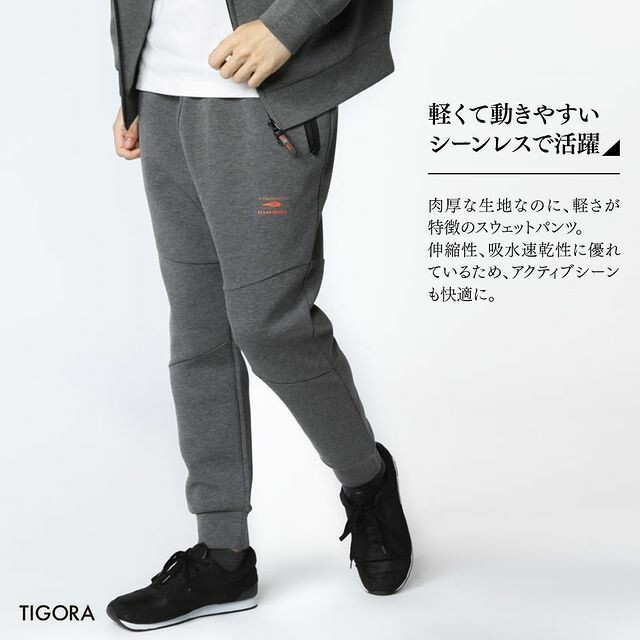 TIGORA(ティゴラ)のTIGORA×BEAMS DESIGN テックスウェットパンツ(黒) スポーツ/アウトドアのゴルフ(ウエア)の商品写真