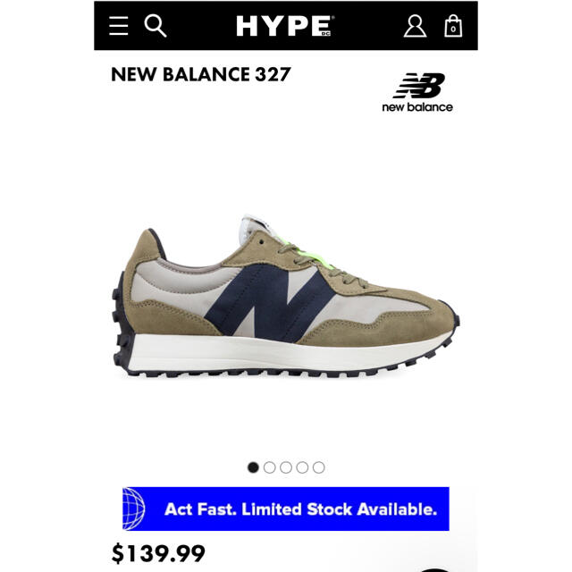 New Balance(ニューバランス)の新品未使用 NEW BALANCE 327 27cm メンズの靴/シューズ(スニーカー)の商品写真