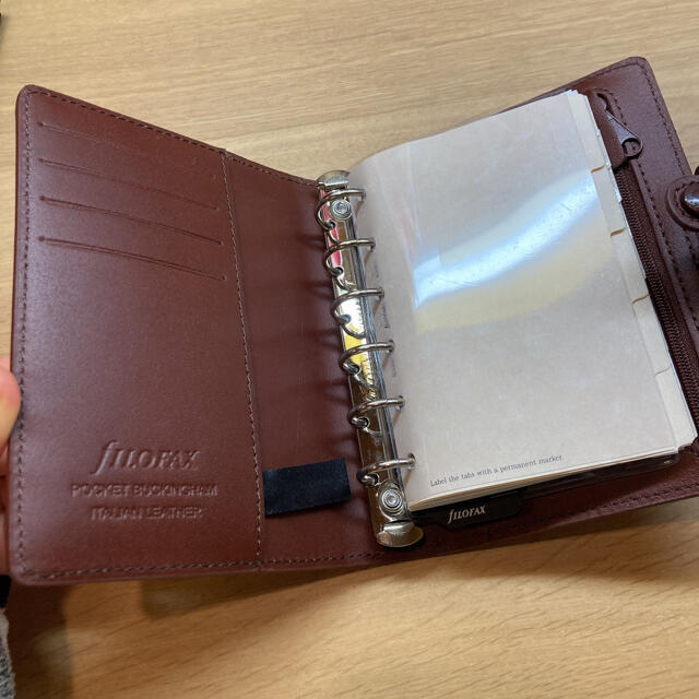 【新品・未使用】Filofax 手帳　ポケット　A7 6穴　ブラウン