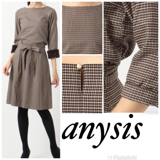 anySiS(エニィスィス)の《新品未使用》anysis【エコファーカフス付き】クラシカル セットアップ レディースのワンピース(ひざ丈ワンピース)の商品写真