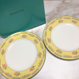 ティファニー(Tiffany & Co.)のティファニー　プレート　ピンクチューリップ　未使用(食器)