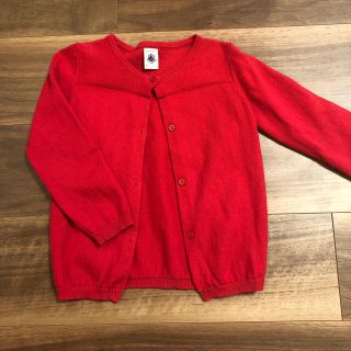 プチバトー(PETIT BATEAU)のプチバトー　4ans 102cm カーディガン(カーディガン)