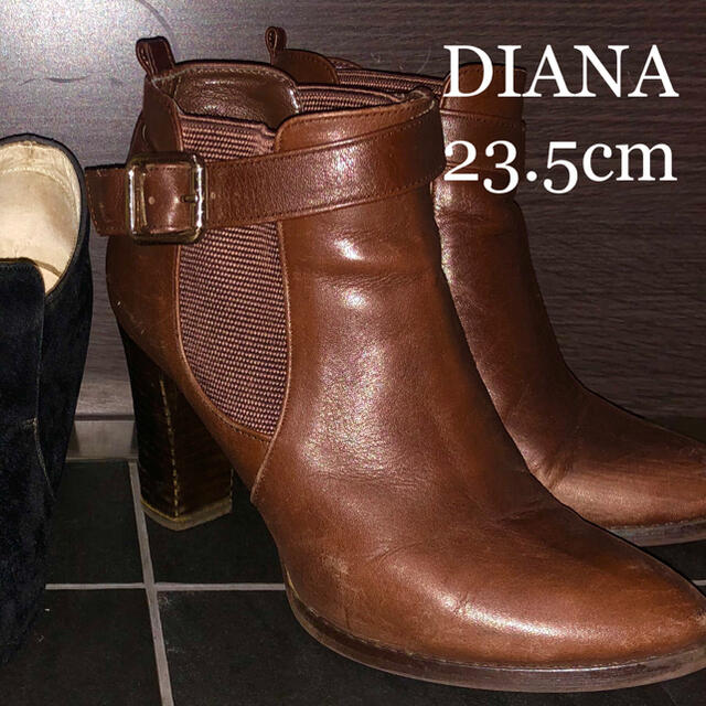 DIANA(ダイアナ)のDIANA ショートブーツ 23.5cm 茶色 ブラウン レディースの靴/シューズ(ブーツ)の商品写真