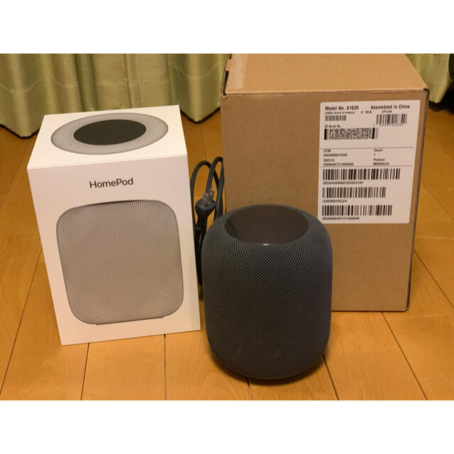 【箱付き】APPLE HOMEPOD スペースグレー　AIスピーカーAPPLE