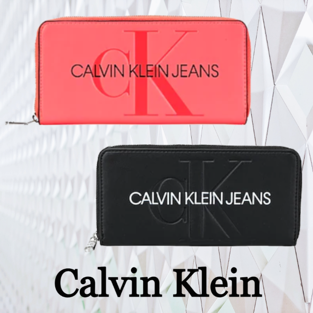 財布☆SALE★【Calvin Klein】ロゴ　ジップ　長財布