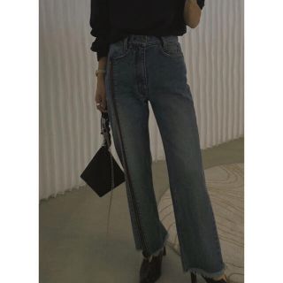 AMERI 新品 公式サイト即完売 ZIPPER STRAIGHT DENIM