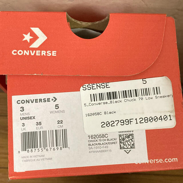 CONVERSE(コンバース)の【24時間以内発送】CONVERSE CT70 ブラック OX レディースの靴/シューズ(スニーカー)の商品写真