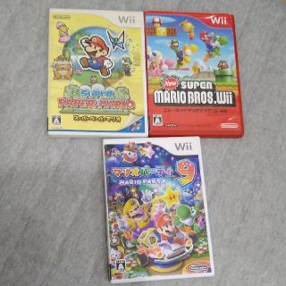 wii　ソフト3本セット　マリオパーティ、ペーパーマリオ、マリオブラザーズ(家庭用ゲームソフト)