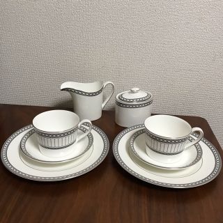 ウェッジウッド(WEDGWOOD)の美品　未使用　ウェッジウッド　コントラスト　コロネード　プレート　クリーマー(食器)