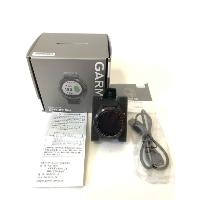 GARMIN(ガーミン)のGARMIN GPSゴルフウォッチS40 ブラック　保護フィルム付き チケットのスポーツ(ゴルフ)の商品写真