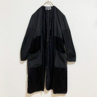 ギャルソン　18AW CDGロゴノーカラーキュプラウールライナーコート