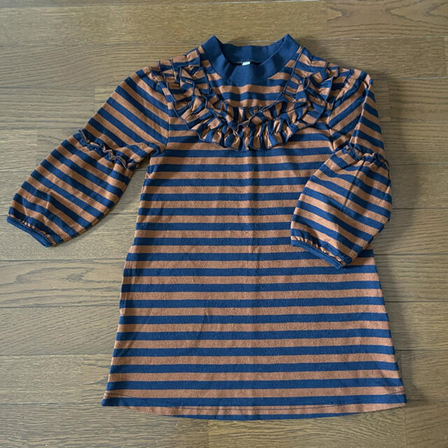 ボーダーワンピ　120 キッズ/ベビー/マタニティのキッズ服女の子用(90cm~)(ワンピース)の商品写真