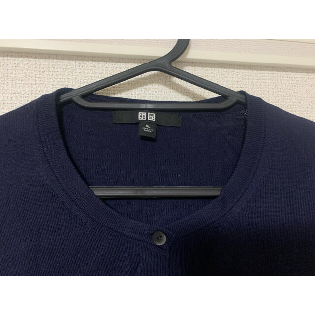 UNIQLO(ユニクロ)のUNIQLO NAVY CARDIGAN ユニクロ ネービー　カーディガン レディースのトップス(カーディガン)の商品写真