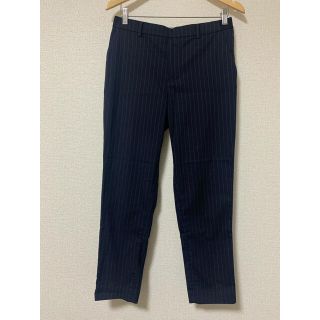 ユニクロ(UNIQLO)のUNQLO NAVY STRIPE SLACKS ユニクロ パンツ スラックス(ワークパンツ/カーゴパンツ)