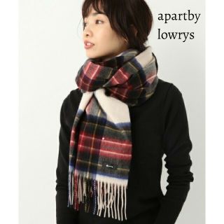 アパートバイローリーズ(apart by lowrys)の美品 アパートバイローリーズ カシミヤウールチェックストール マフラー(ストール/パシュミナ)