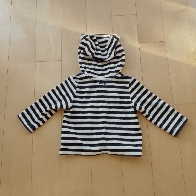 babyGAP(ベビーギャップ)のベビーギャップ 80センチ前後 耳付きカーディガンスウェード生地 キッズ/ベビー/マタニティのベビー服(~85cm)(カーディガン/ボレロ)の商品写真