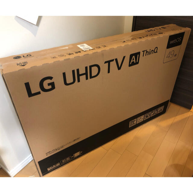 LG Electronics(エルジーエレクトロニクス)の【新品未使用品】まーくん様専用　LG 49型4Kチューナー内蔵液晶テレビ スマホ/家電/カメラのテレビ/映像機器(テレビ)の商品写真