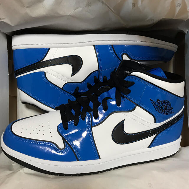 29cm NIKE AIR JORDAN1 MID  SIGNAL BLUE