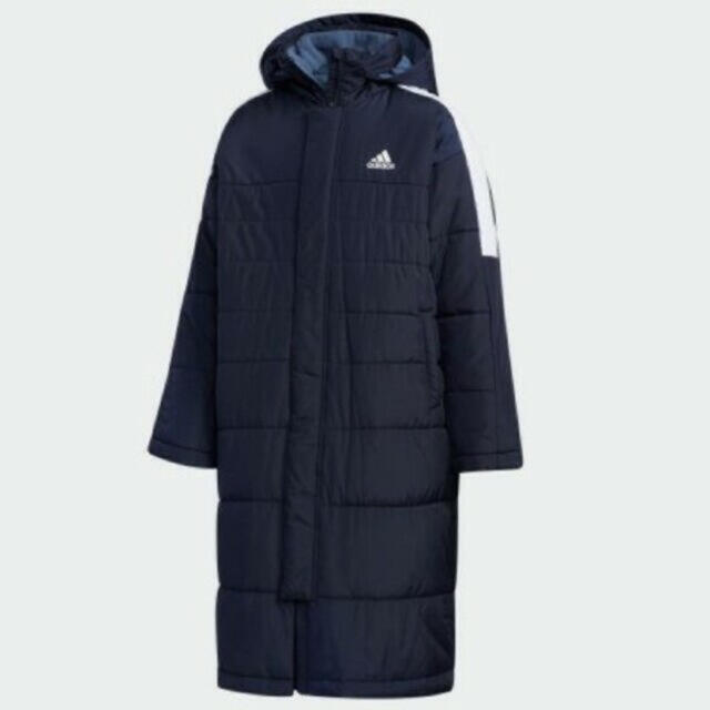 adidas(アディダス)の新品★アディダス　ベンチコート　キッズ　130 ネイビー★ キッズ/ベビー/マタニティのキッズ服男の子用(90cm~)(コート)の商品写真