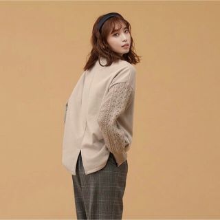 シマムラ(しまむら)のしまむら　プルオーバー　HKWorksLondon 袖切替　裏モコモコ(トレーナー/スウェット)