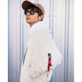 ありちゃん様専用　IAMWHATIAM 與真司郎 ボアフリースボンバージャケット