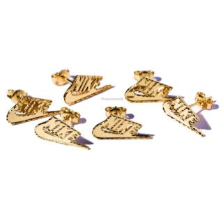 nike 14k gold earrings