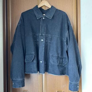 doublet silk denim blouson