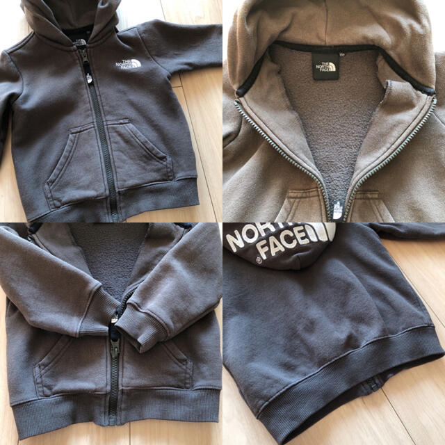 THE NORTH FACE(ザノースフェイス)のノースフェイス　ジップアップ　パーカー　裏起毛　100 キッズ/ベビー/マタニティのキッズ服男の子用(90cm~)(ジャケット/上着)の商品写真