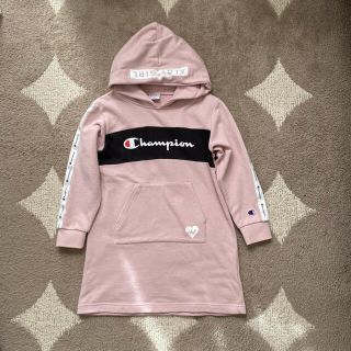 ピンクラテ(PINK-latte)のALGY×Champion バイカラー ロゴテープ ワンピース(ワンピース)