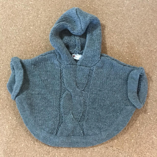 ZARA KIDS(ザラキッズ)のZARA baby ザラベビー　ポンチョ　グレー　2〜3歳用 キッズ/ベビー/マタニティのキッズ服女の子用(90cm~)(ジャケット/上着)の商品写真