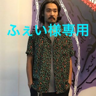 ワコマリア レオパード シャツ(メンズ)(グリーン・カーキ/緑色系)の