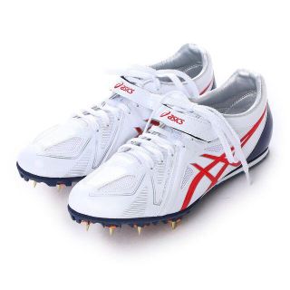 アシックス(asics)のasics ヒートフラット 27.5 白 ホワイト アシックス 陸上 スパイク(陸上競技)