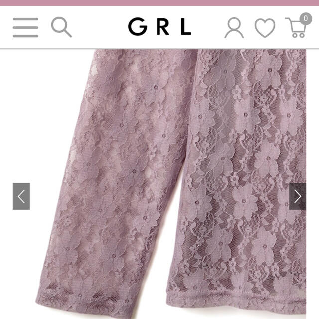 GRL(グレイル)のGRL グレイル　花柄レースハイネックトップス レディースのトップス(シャツ/ブラウス(長袖/七分))の商品写真