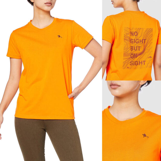 THE NORTH FACE(ザノースフェイス)のTHE NORTH FACEノースフェイス 半袖Tシャツ橙 レディースXL 新品 レディースのトップス(Tシャツ(半袖/袖なし))の商品写真