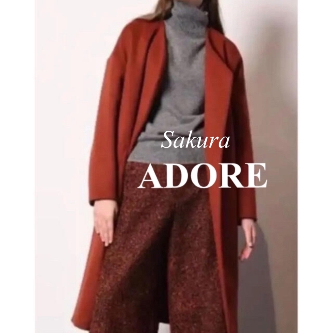 ADORE ボンディングビーバーノーカラーコート