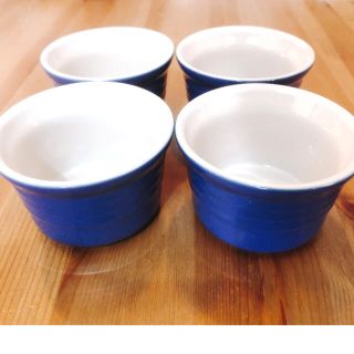 ルクルーゼ(LE CREUSET)のルクルーゼ LECREUSET ココット ブルー 4個セット(食器)