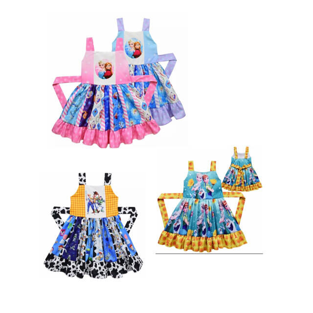 Disney(ディズニー)の☆アナと雪の女王　ピンク　エプロン☆110㎝ キッズ/ベビー/マタニティのキッズ服女の子用(90cm~)(ワンピース)の商品写真