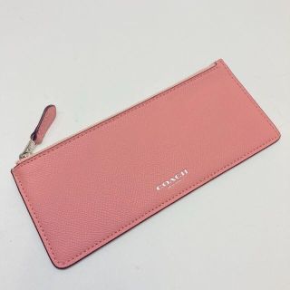 コーチ(COACH)のコーチ ペンケース レザー ピンクベージュ(ペンケース/筆箱)